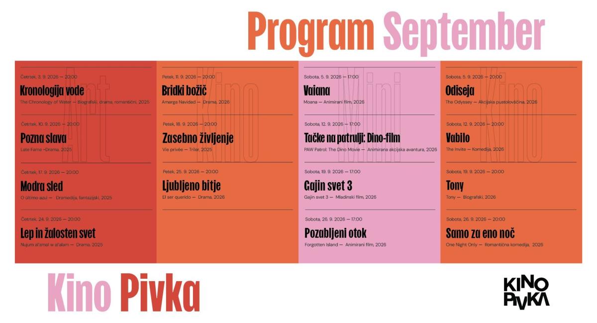 kino pivka spored september